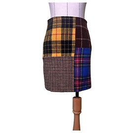 Weekend Max Mara Saia Mini Agoraio em Patchwork de Lã Multicor