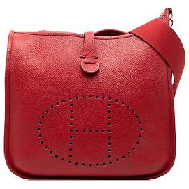 Hermès Évelyne III 29 en Cuir Clémence Rouge Rouge