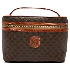 Céline Sac de vanité en toile enduite Macadam marron Celine Marron