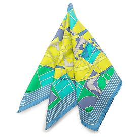 Lenço de bolso em seda azul Sport Hermès Outro
