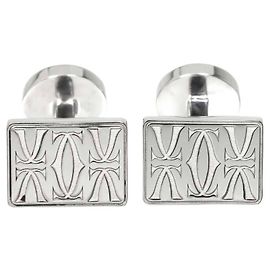 Abotoaduras Double C em prata 925 Cartier Outro