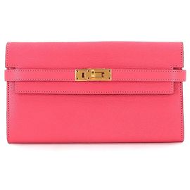 Hermès Hermes Kelly Long Bifold Wallet in Chevre Leather Other