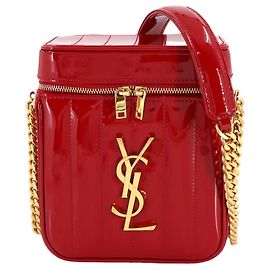 Saint Laurent Vicky Vanity Chain Shoulder Handbag Red