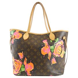 Bolsa Louis Vuitton Monogram Rose Neverfull MM Marrom