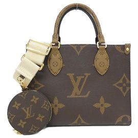 Louis Vuitton Monogram Giant OnTheGo PM Handtasche Braun