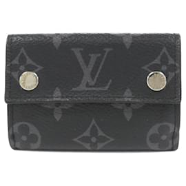 Louis Vuitton Monogram Eclipse Discovery Compact Wallet Black