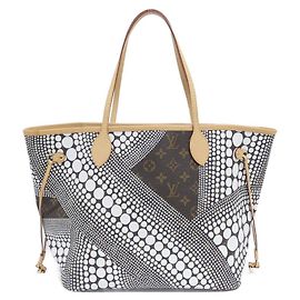 Borsa Louis Vuitton Monogram Wave Neverfull MM Marrone Bianco
