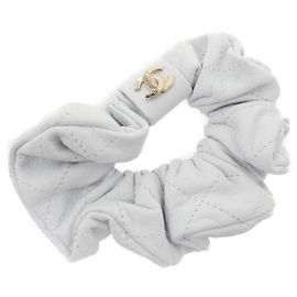 Chanel AA7926 Leather Scrunchie in White White
