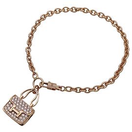 Pulsera charm de oro rosa Hermès Dorado