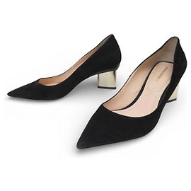 NICHOLAS KIRKWOOD PRISM HEELS 37 IT 38 FR IN BLACK SUEDE Black