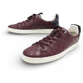 LOUIS VUITTON FRONTROW SNEAKERS IN DAMIER INFINI LEATHER 11 45.5 Dark red