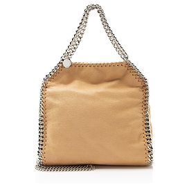 Stella Mc Cartney Mini Tote Falabella en daim shaggy Stella McCartney Marron Beige