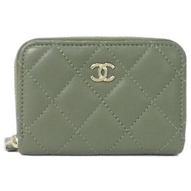 Chanel Timeless Classic Coin Case Khaki