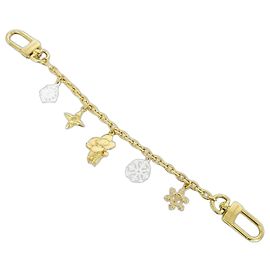 Louis Vuitton Vivienne Eislauf-Taschenanhänger Weiß Golden