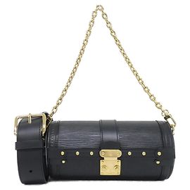 Borsa a Spalla Papillon Trunk Epi Louis Vuitton Nero