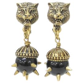 Boucles d'oreilles clips Gucci 457629 J1D89 Noir Doré