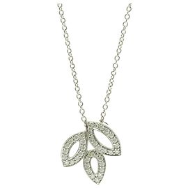 Harry Winston Mini-Diamant-Halskette Lily Cluster Silber
