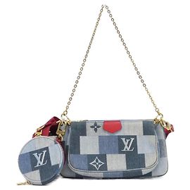 Multi Pochette Accessori Monogram Denim Louis Vuitton Rosso