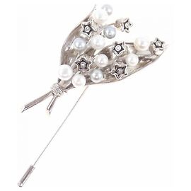 Silberne Brosche Christian Dior Silber