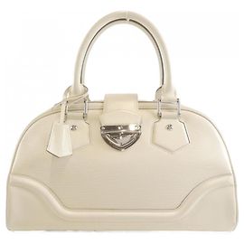 Louis Vuitton Epi Bowling Montaigne GM Handbag Eggshell