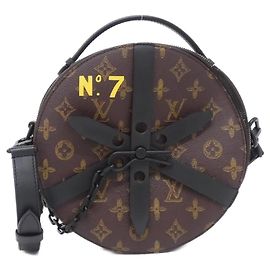Louis Vuitton Monogram (N°7) Wheel Box Shoulder Bag Brown