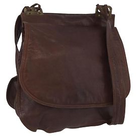Bolsa de Ombro de Couro Marrom Auth bs33558 da BOTTEGA VENETA Marrom