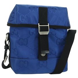 Borsa a Spalla GG Canvas Gucci Blu 643858 Auth LNZ169M Blu