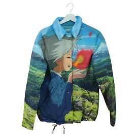 LOEWE �~ Studio Ghibli Howl's Moving Castle Sophie & Calcifer Blue Auth 166936SM Blue