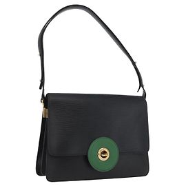 LOUIS VUITTON Borsa a Spalla Epi Free Run Nera M52402 LV Auth 172698 Nero