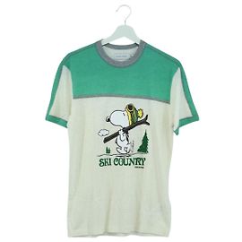 Coach Camiseta de manga curta Snoopy em algodão branco Auth 166916M Branco