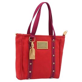 LOUIS VUITTON Antigua Cabas MM Borsa Tote Rossa M40034 LV Auth ka2791 Rosso
