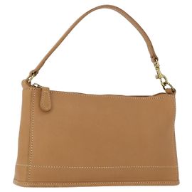 Pochette à main Coach PVC Beige Or Auth 172805 Beige Doré