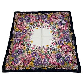 Céline Écharpe florale multicolore vintage Celine Paris Multicolore