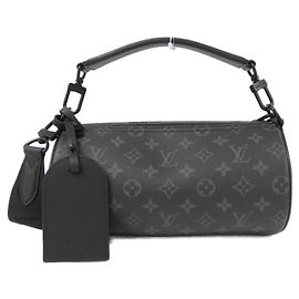 Louis Vuitton Monogram Eclipse Soft Polochon PM Handbag Black