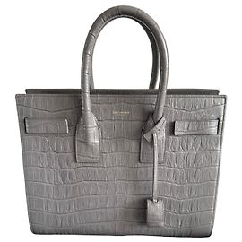 Sac de Jour small Saint Laurent Gris Bijouterie dorée