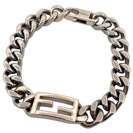Pulsera Charm FENDI FF Baguette Plata