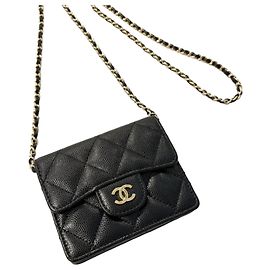 Cartera de cadena Matelassé Chanel Negro