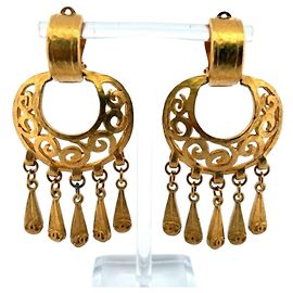 Orecchini a clip Coco Mark vintage 1995 di Chanel D'oro
