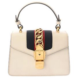 Borsa a spalla mini Sylvie bianca GUCCI Bianco