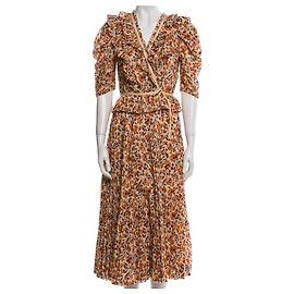 Vestido midi Lisette Ulla Johnson naranja algodón Naranja