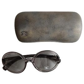 Chanel Round Sunglasses Grey Grey