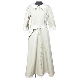 Autre Marque WILLSELECTION Farbblock Puffärmel Hemdkleid Beige
