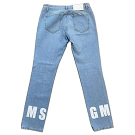 Msgm Jeans Hellblau Baumwolle Hellblau