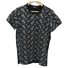 T-shirt a maniche corte in misto lino COMME des GARCONS Nero