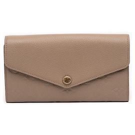 Louis Vuitton Beige Monogram Empreinte Sarah Wallet Beige