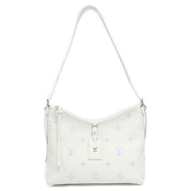 Borsa a Spalla Carryall Monogram Empreinte Bicolore Louis Vuitton Bianco Blu