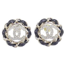 Chanel AB8297 Stud Earrings Black