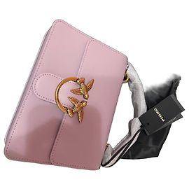 Bolsa transversal Pinko em couro lavanda Lavanda