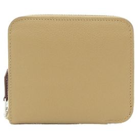 Hermès Hermes COEUR ET RUNABS Silk Compact Wallet Beige