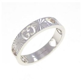 Bague en or blanc 750WG Gucci Doré